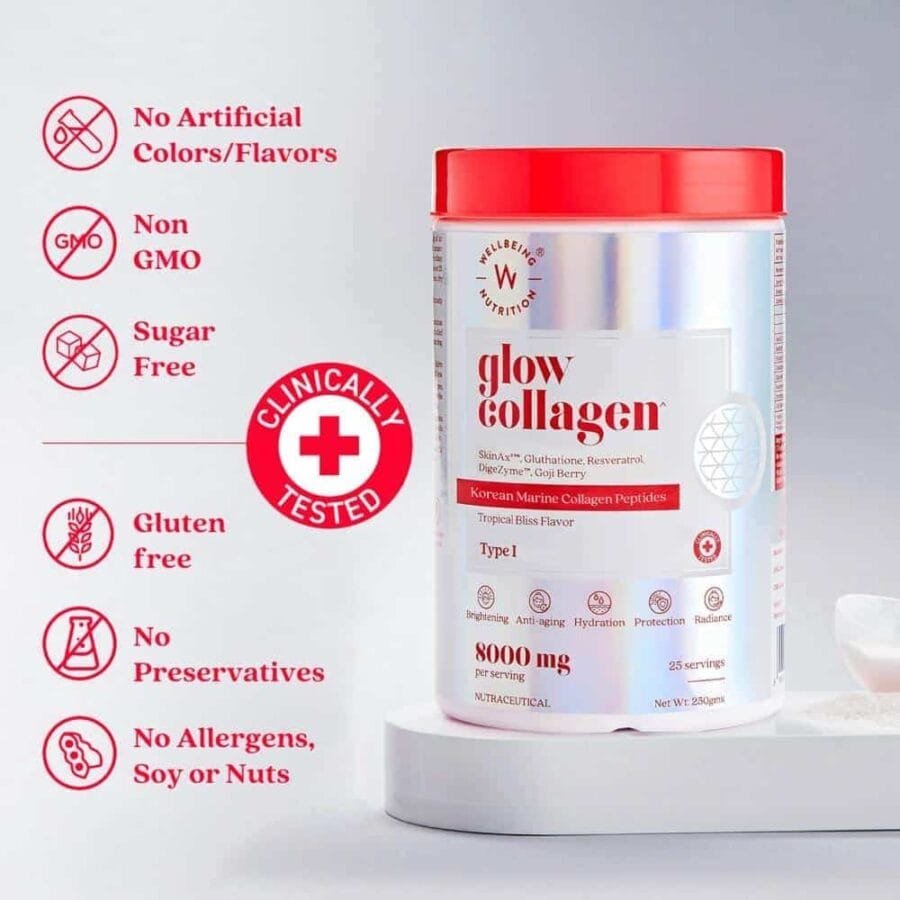 Wellbeing Nutrition Glow Korean Marine Collagen Peptides