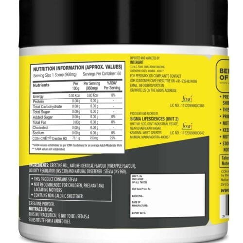 Con-Cret Creatine HCL – Ultra-Pure & Concentrated Muscle Strength Formula