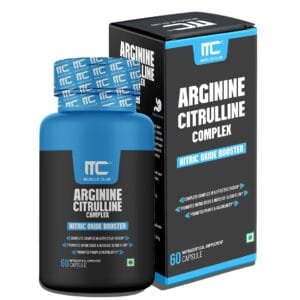 Muscle Club Arginine Citrulline Complex - Nitric Oxide Booster with Grape Seed Extract