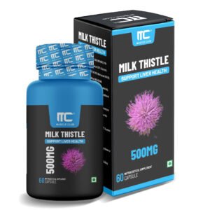 Muscle Club Milk Thistle 500mg Liver Support Supplement with 80% Silymarin - 60 Capsules