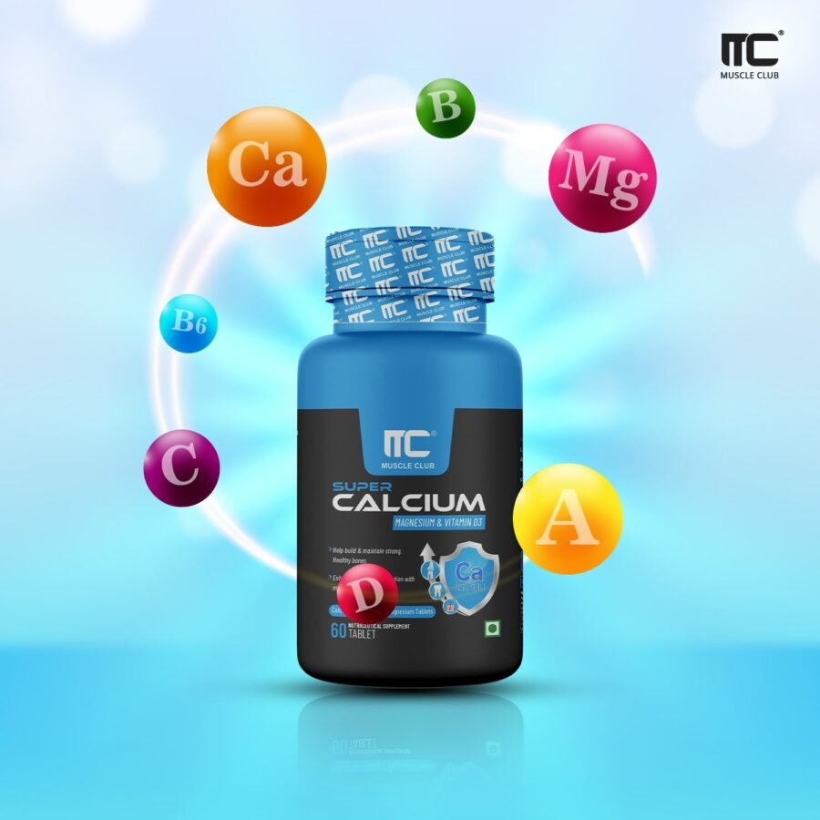 Muscle Club Super Calcium, Magnesium & Vitamin D3 - Bone Health Supplement