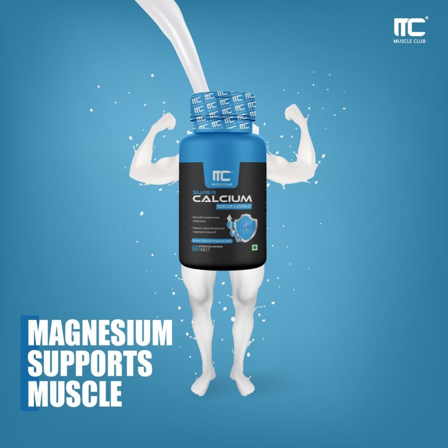 Muscle Club Super Calcium, Magnesium & Vitamin D3 - Bone Health Supplement
