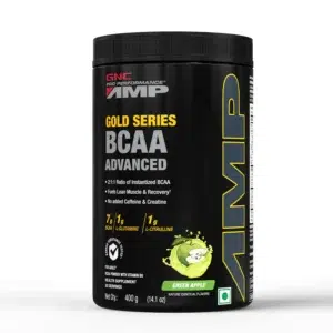 GNC AMP Gold Series BCAA Advanced is a premium intra-workout and post-workout supplement