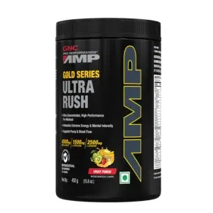GNC AMP Gold Series Ultra Rush Extreme Energy, Powerful Pump & Deep Focus