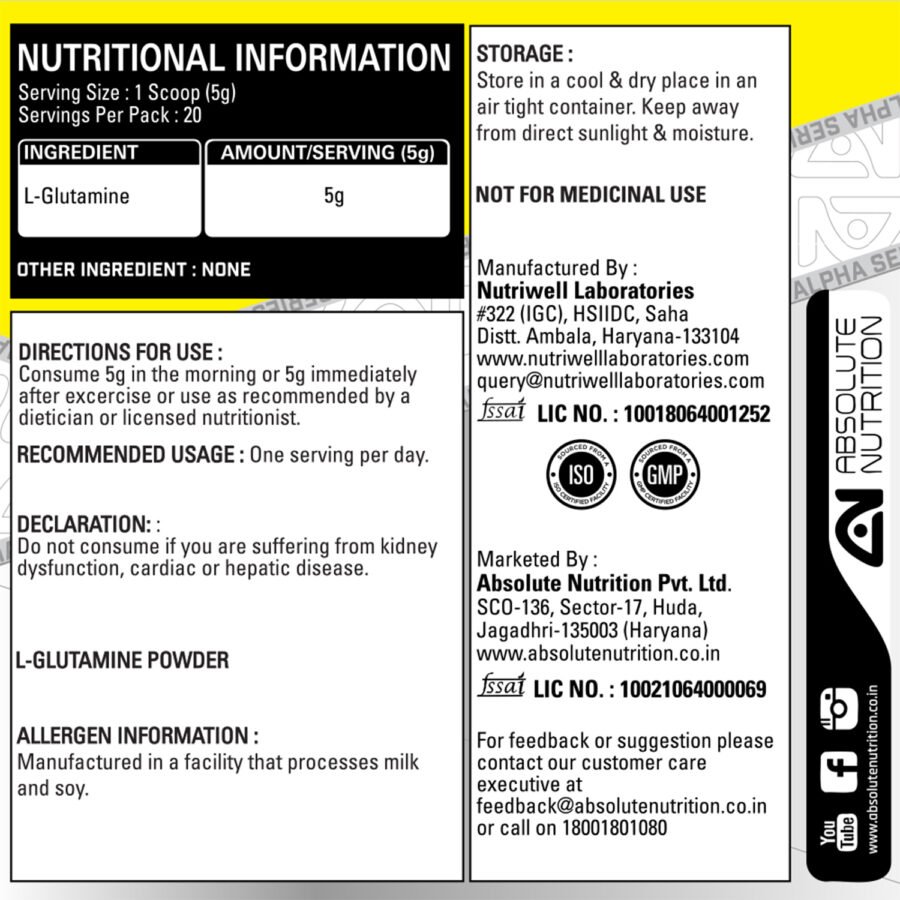 Absolute Alpha Series Exclusive Glutamine - Image 4