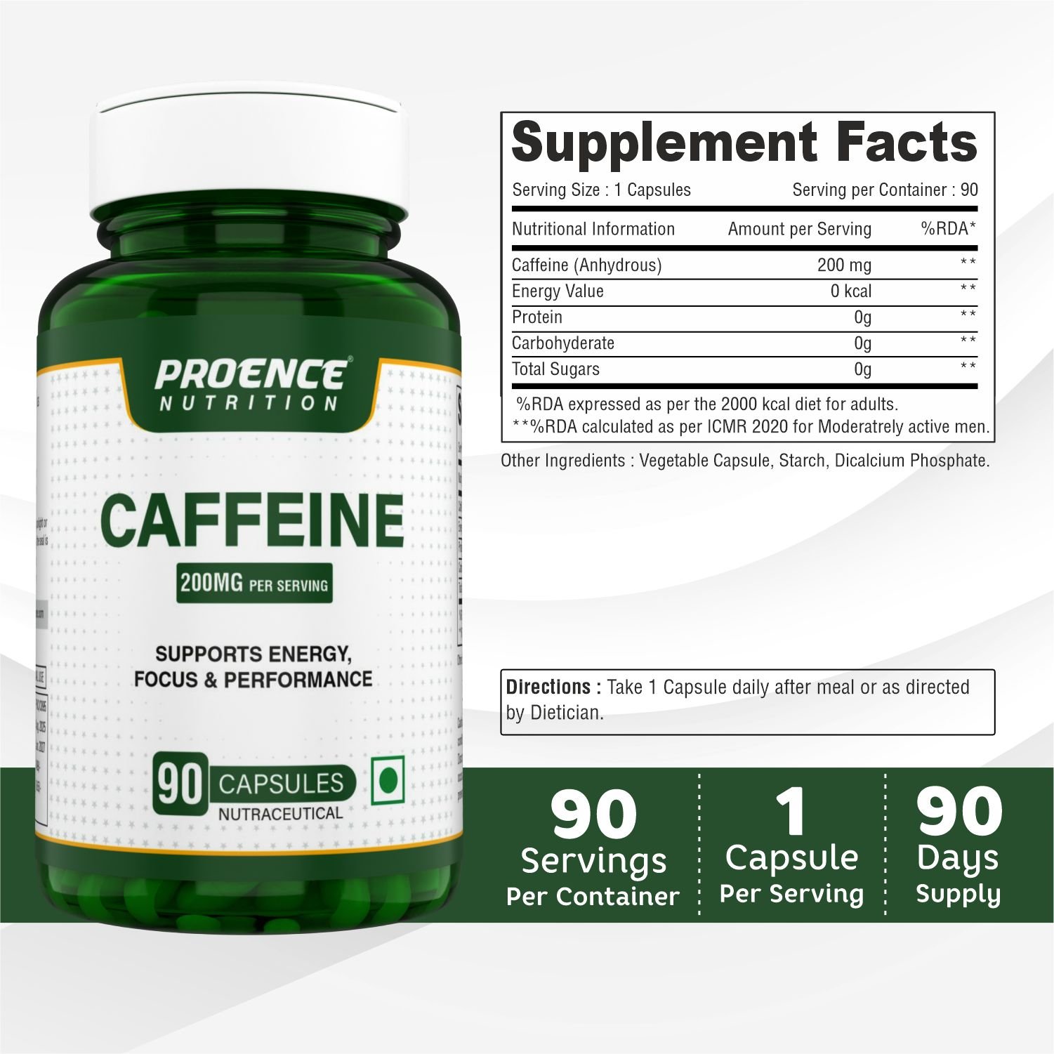 Proence Caffeine 200mg - Image 2