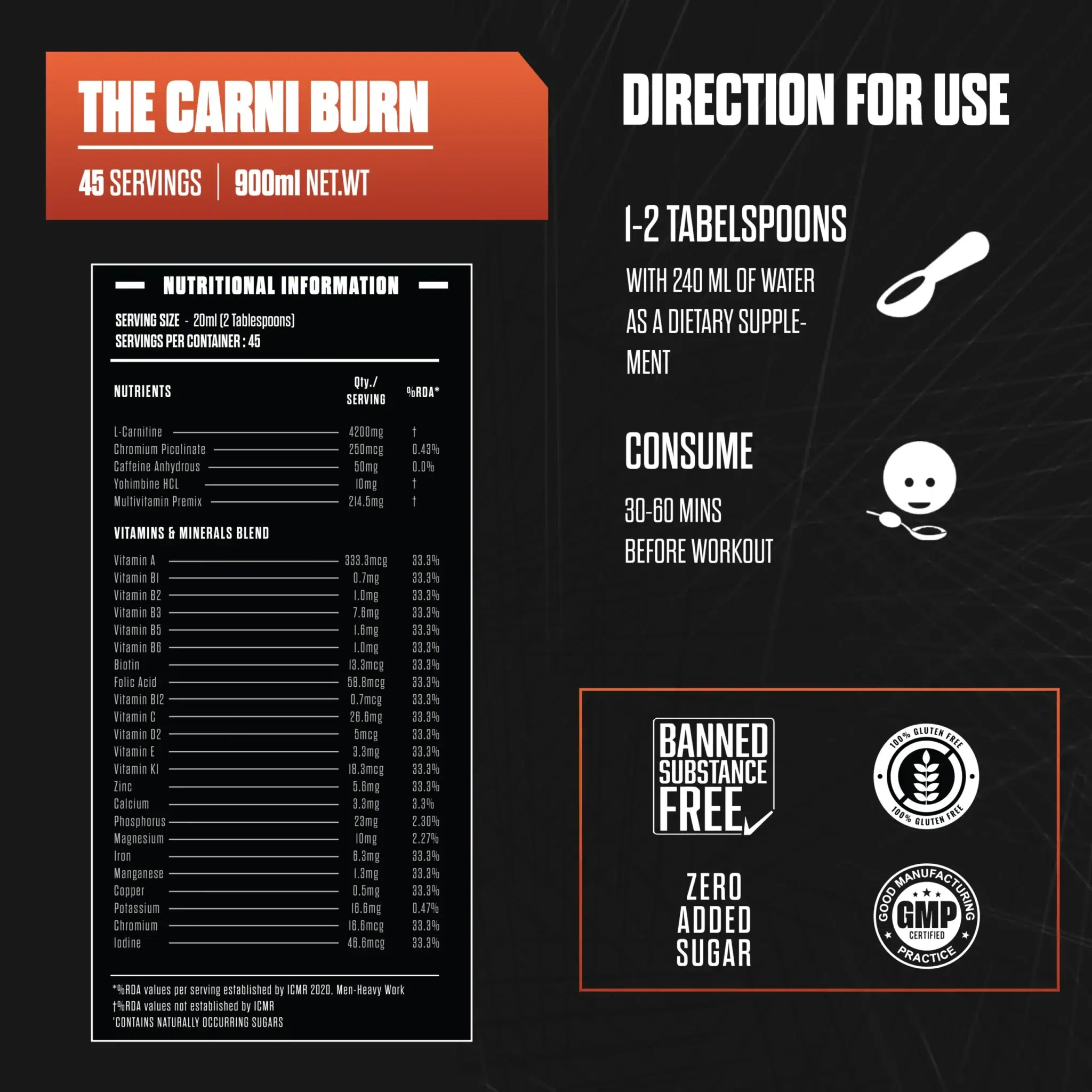 Exalt The Carni Burn L-Carnitine 4200mg - Image 3