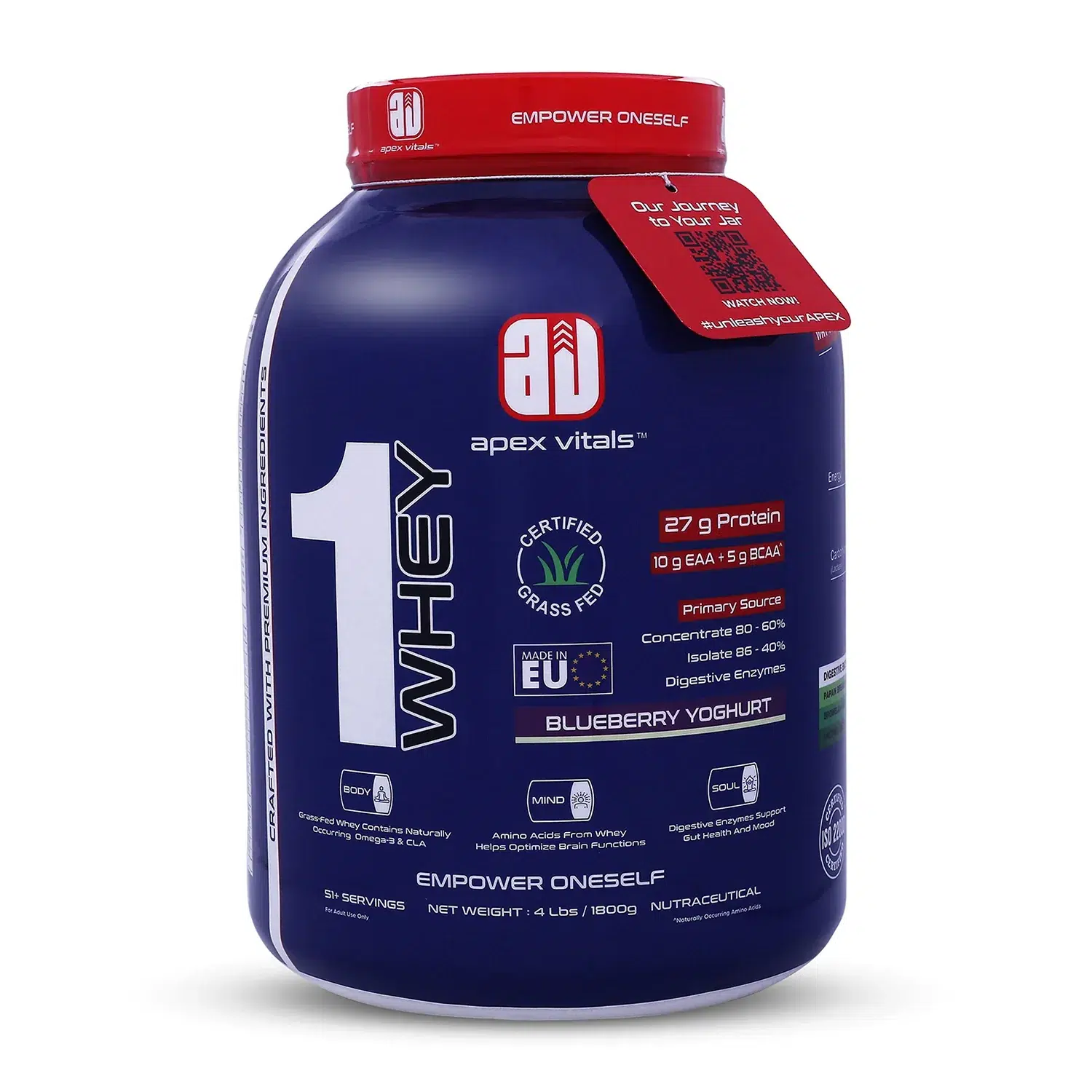 Apex Vitals 1 Whey with Digestive Enzymes