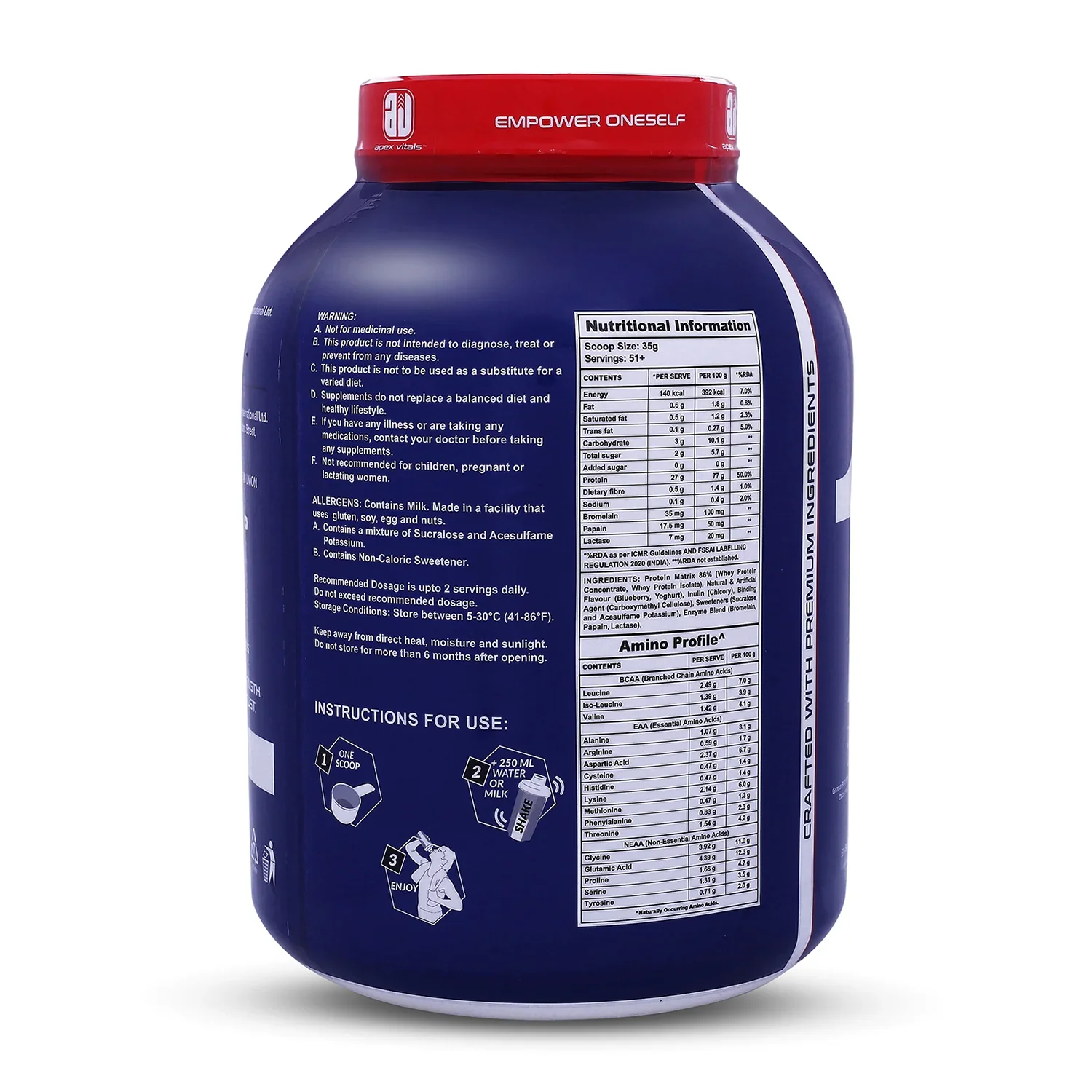 Apex Vitals 1 Whey with Digestive Enzymes - Image 4