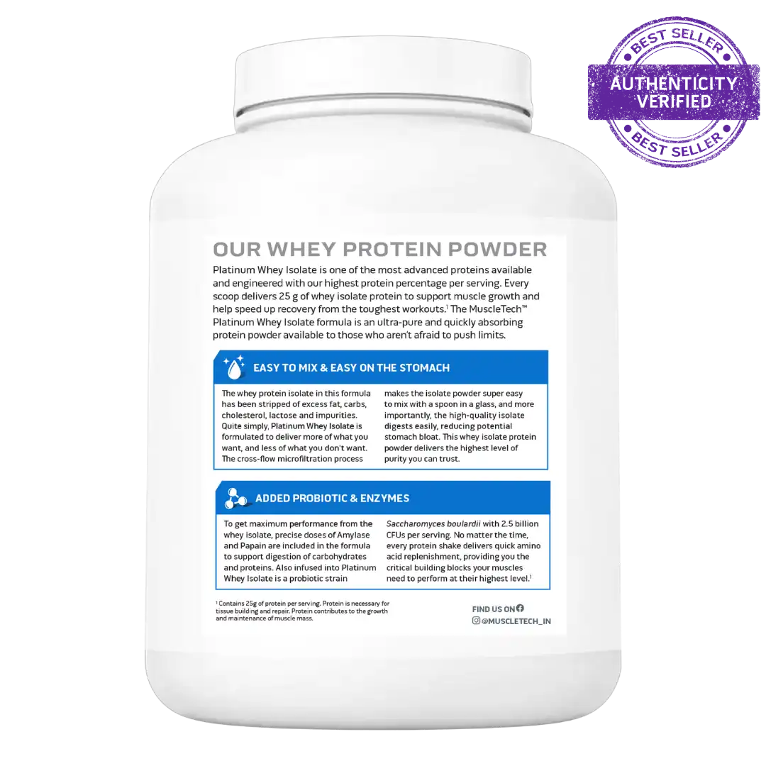 Muscletech Platinum Whey Isolate - Image 2