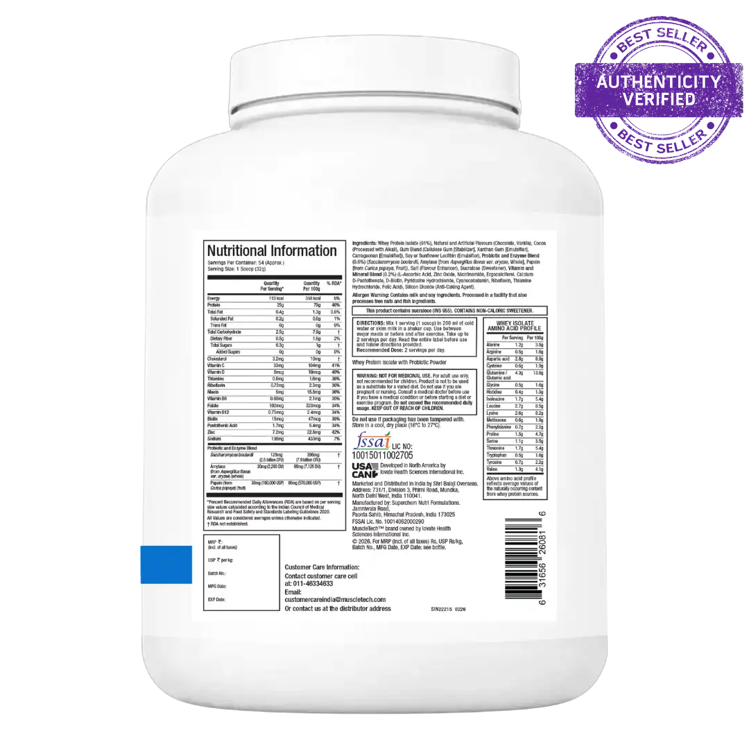 Muscletech Platinum Whey Isolate - Image 3